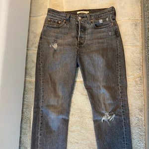 Levi’s Wedgie Droit Straight Grey Jeans